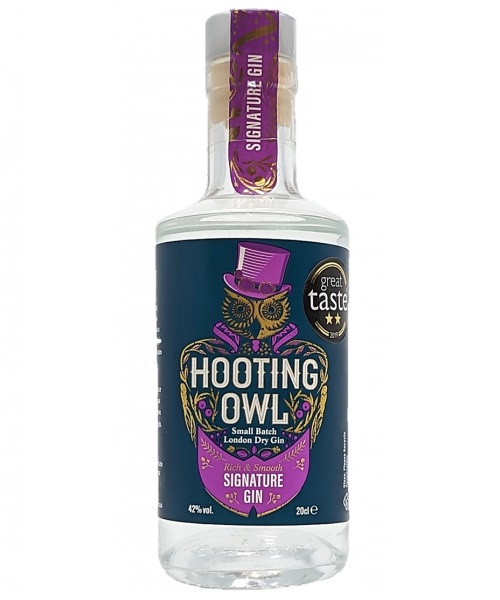 Hooting Owl Signature London Dry Gin 42% (20cl)  (9.50 Case Price)